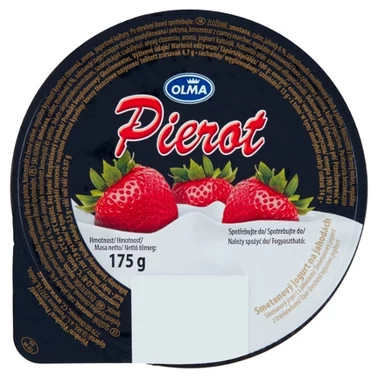 Olma Pierot Śmietanowy jogurt z truskawkami 175 g - 5