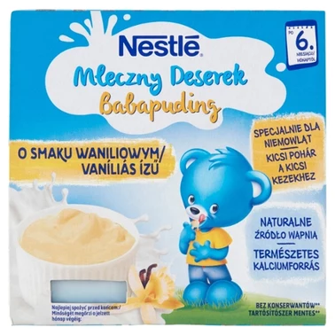 Nestlé Mleczny Deserek o smaku waniliowym dla niemowląt po 6. miesiącu 400 g (4 x 100 g) - 1