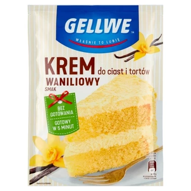 Gellwe Krem do tortów i ciast waniliowy smak 120 g - 2