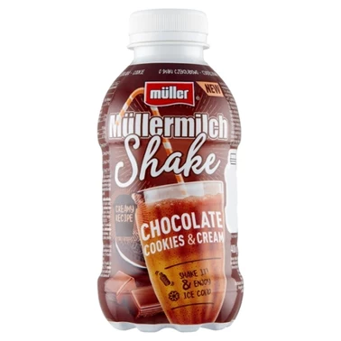 Müller Müllermilch Shake Napój mleczny o smaku czekoladowo-ciasteczkowym 400 g - 0