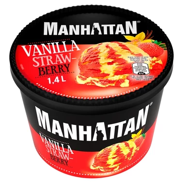 Manhattan Lody waniliowe i lody wodne truskawkowe 1400 ml - 0