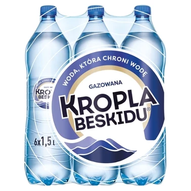 Kropla Beskidu Naturalna woda mineralna gazowana 6 x 1,5 l - 0