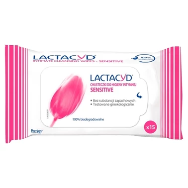 Lactacyd Sensitive Chusteczki do higieny intymnej 15 sztuk - 2