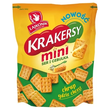 Lajkonik Krakersy mini o smaku ser + cebulka 100 g - 1