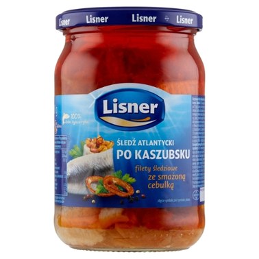 Lisner Śledź atlantycki po kaszubsku filety śledziowe ze smażoną cebulką 600 g - 1