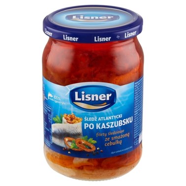 Lisner Śledź atlantycki po kaszubsku filety śledziowe ze smażoną cebulką 600 g - 0