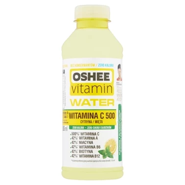 Oshee Vitamin Water Zero Napój niegazowany o smaku cytrynowo-miętowym 555 ml - 2