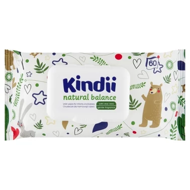 Kindii Natural Balance Chusteczki dla niemowląt i dzieci 60 sztuk - 3