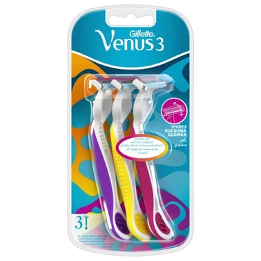 Gillette Venus 3 Colors Maszynki jednorazowe, liczba sztuk w opakowaniu: 3 - 7