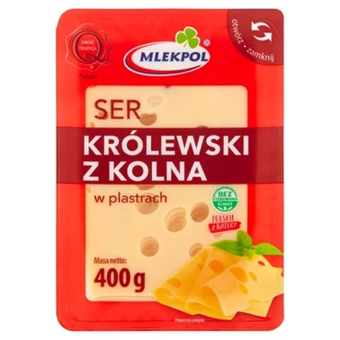 Mlekpol Ser królewski z Kolna w plastrach 400 g - 1