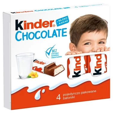 Kinder Chocolate Batonik z mlecznej czekolady z nadzieniem mlecznym 50 g (4 sztuki) - 22