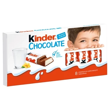 Kinder Chocolate Batonik z mlecznej czekolady z nadzieniem mlecznym 100 g (8 sztuk) - 11