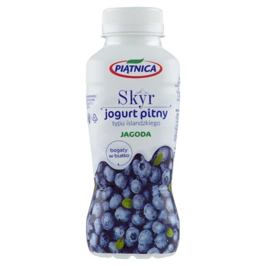 Piątnica Skyr jogurt pitny typu islandzkiego jagoda 330 ml - 1