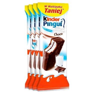 Kinder Pingui Biszkopt z czekoladą i mlecznym i kakaowym nadzieniem 120 g (4 x 30 g) - 1