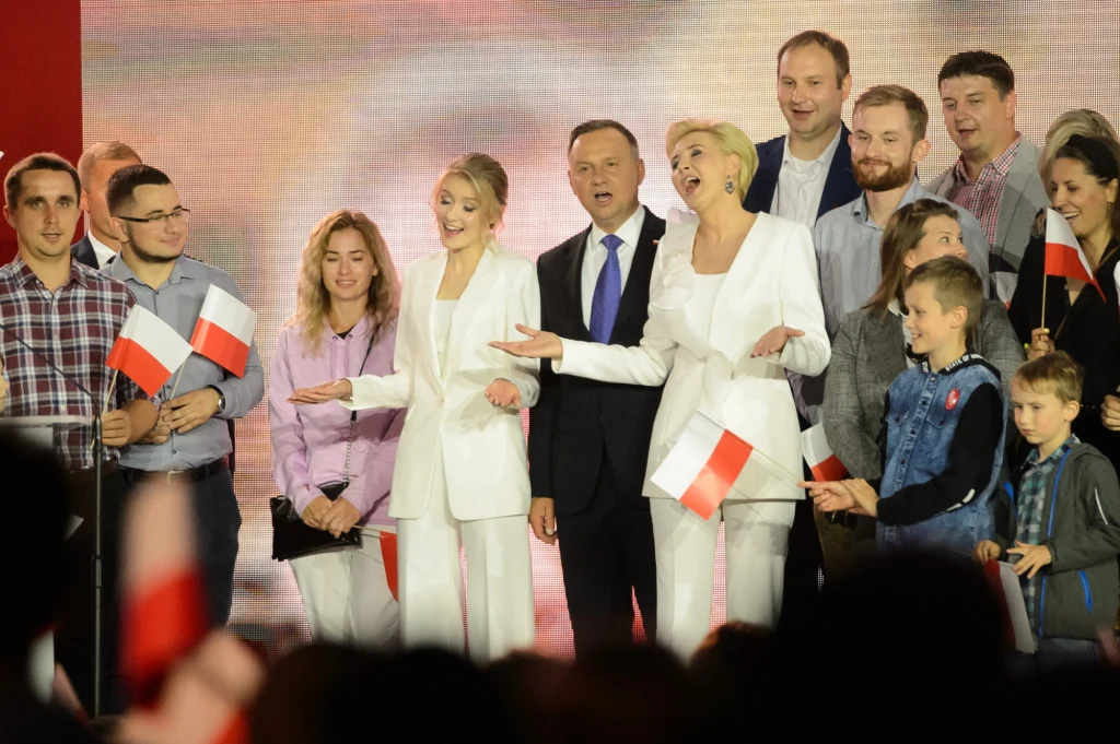 Andrzej Duda z żoną i córką Andrzej Duda z żoną i córką