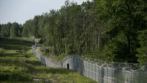 Tak zwana zielona granica Polski; okolice trójstyku granic Polski, Litwy i Rosji.