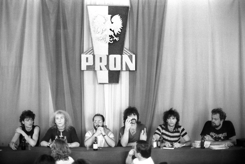 Jarocin 1986 - konferencja prasowa zespołu "KAT"