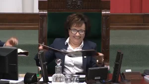 Marszałek Sejmu nie mogła opanować śmiechu