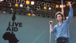 Bob Geldof podczas koncertu Live Aid w 1985 roku