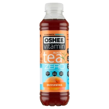 Oshee Vitamin Black Tea Zero Niegazowany napój herbaciany o smaku brzoskwiniowym 555 ml - 0