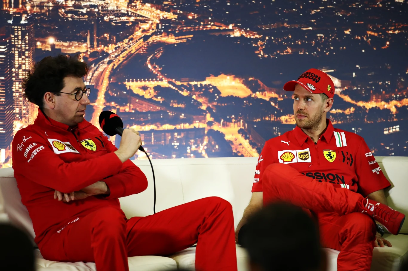 Mattia Binotto i Sebastian Vettel Mattia Binotto i Sebastian Vettel