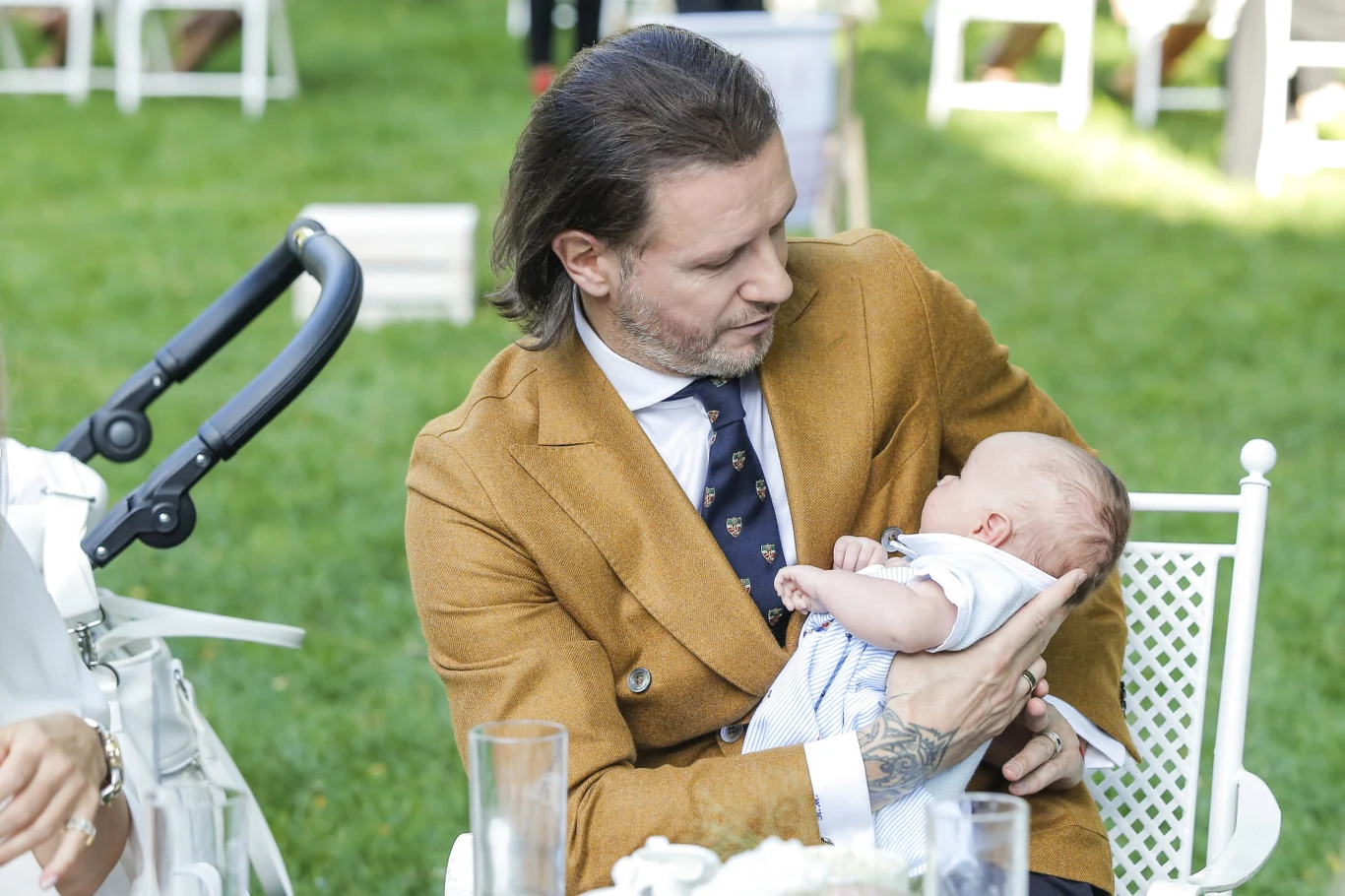 Radosław Majdan z synem Radosław Majdan z synem