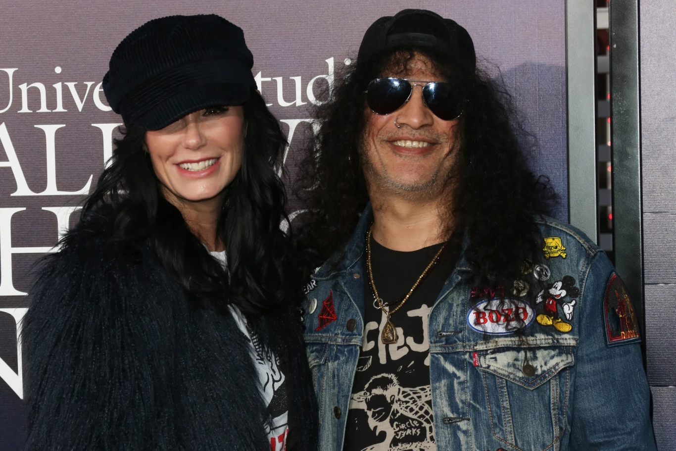 Slash po rozwodzie z Perlą ponownie zaczął spotykać się z Meegan Hodges. Byli już parą za czasów Guns N' Roses - jego nowa wybranka mieszkała razem z Erin Everly, ówczesną żoną Axla Rose'a, wokalisty Gunsów. Na zdjęciu Meegan i Slash w 2018 r.