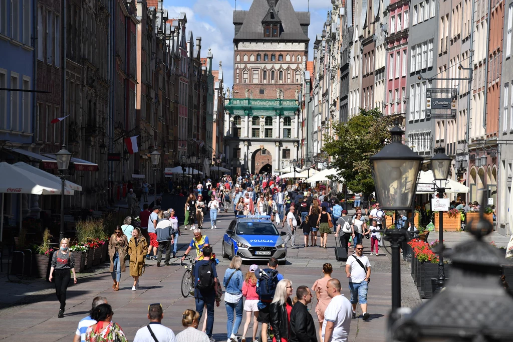 Tłumy turystów w Gdańsku Tłumy turystów w Gdańsku