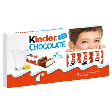 Kinder Chocolate Batonik z mlecznej czekolady z nadzieniem mlecznym 100 g (8 sztuk) - 10