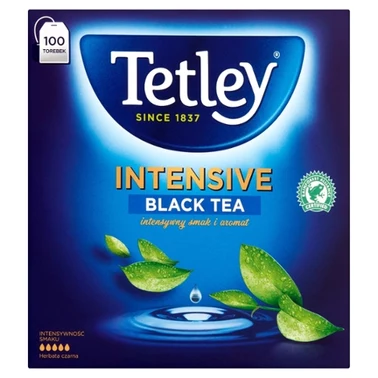 Tetley Intensive Herbata czarna 200 g (100 x 2 g) - 0