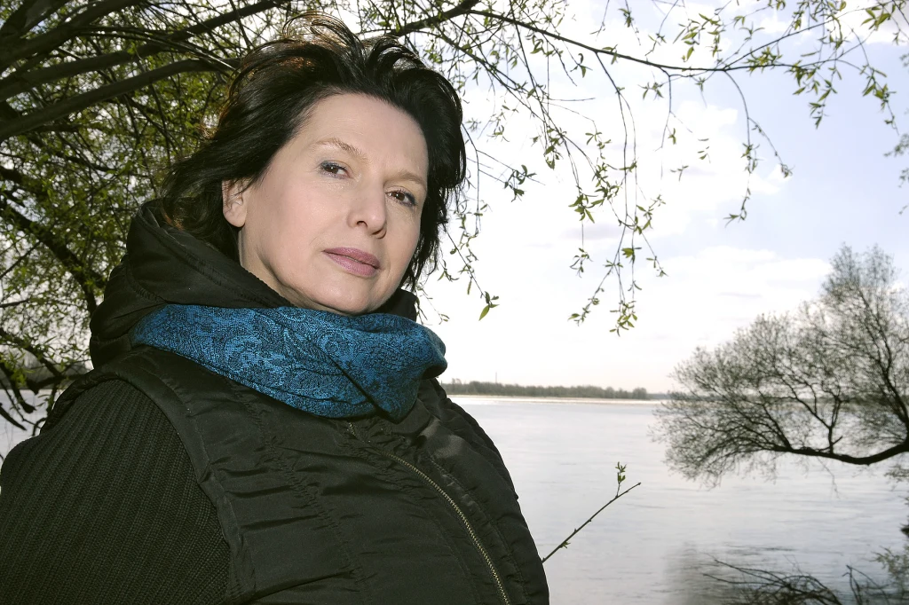 Marzena Trybała w 2007 roku na planie serialu "Ekipa"