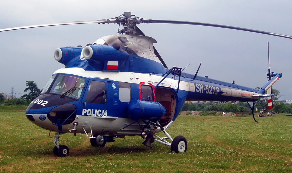 Śmigłowiec PZL Kania SN-52XP przekazany przez Komendę Wojewódzką Policji w Krakowie do Muzeum Ratownictwa