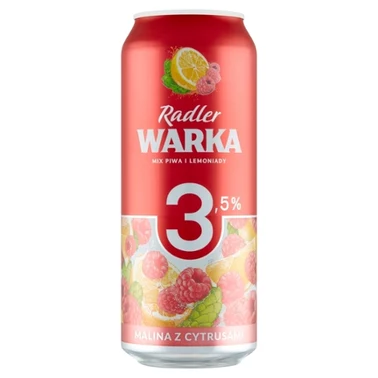 Warka Radler Piwo z lemoniadą o smaku maliny i cytrusów 500 ml - 5