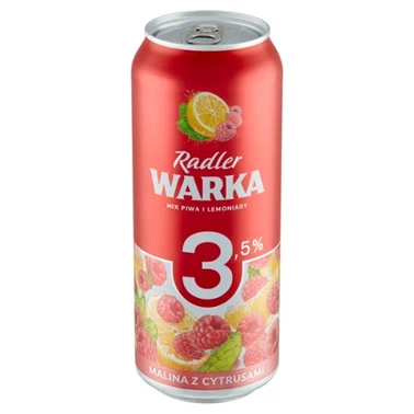 Warka Radler Piwo z lemoniadą o smaku maliny i cytrusów 500 ml - 4