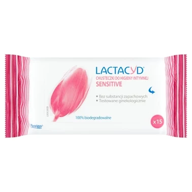 Lactacyd Sensitive Chusteczki do higieny intymnej 15 sztuk - 1