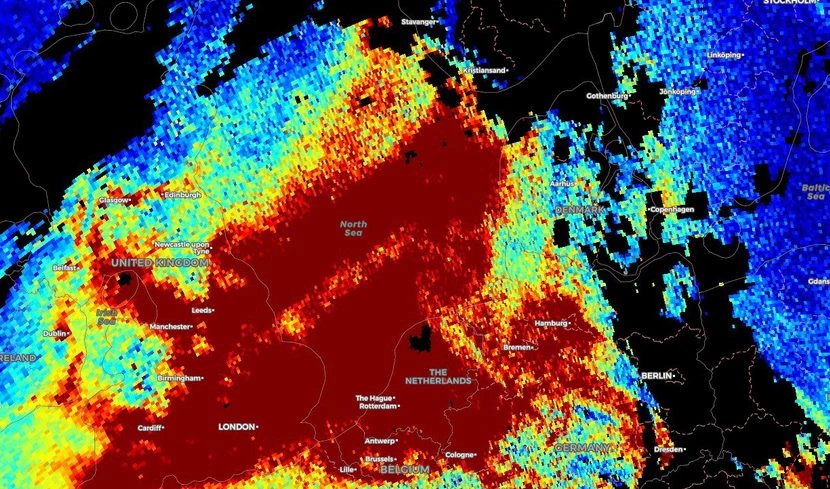 Zanieczyszczenie powietrza nad Europą - zdjęcia z satelity ESA