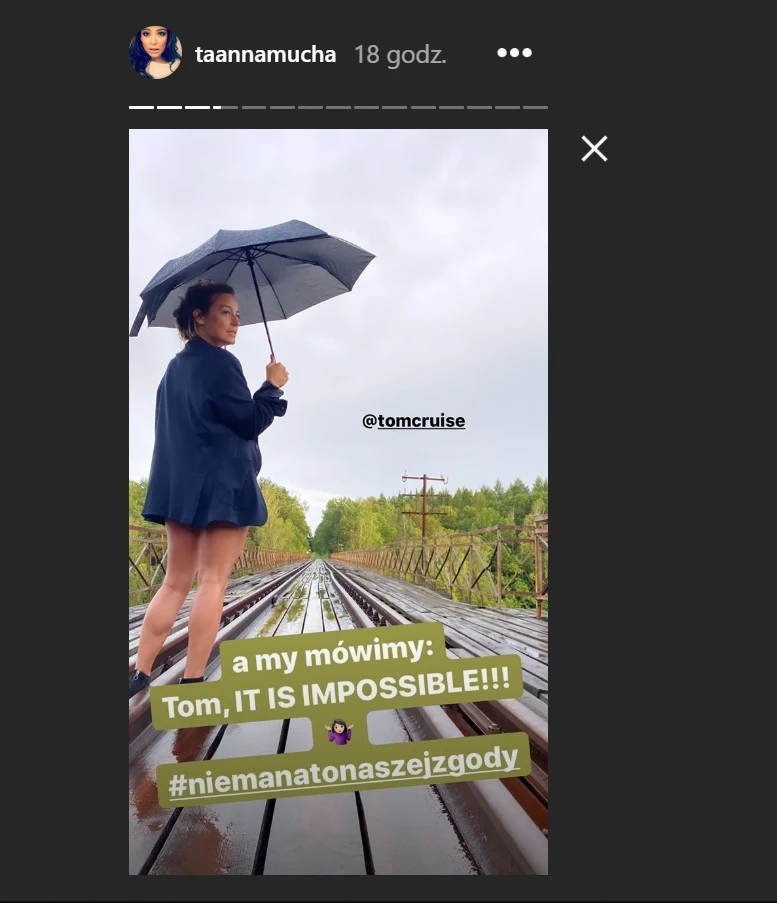 Anna Mucha protestuje na swoim InstaStories Anna Mucha protestuje na swoim InstaStories