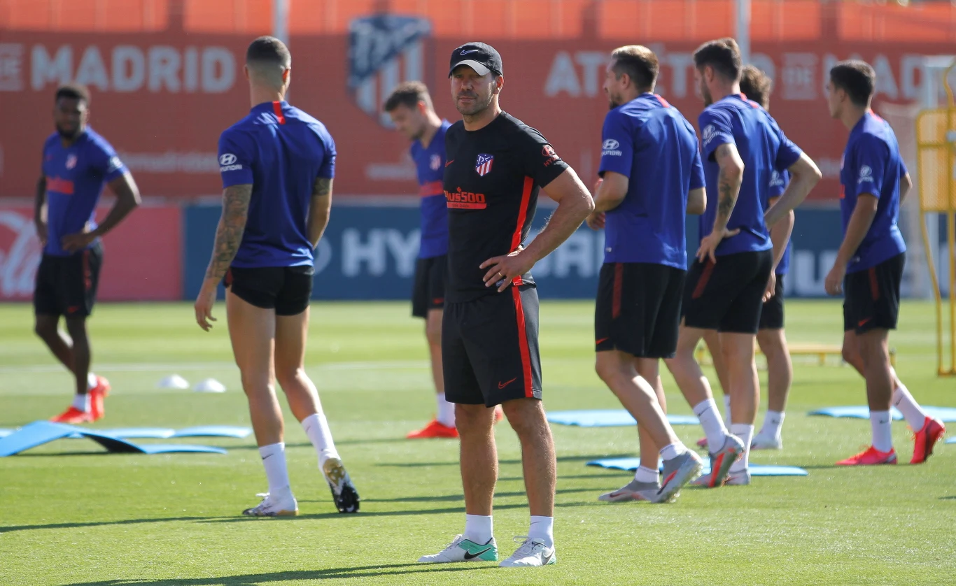 Zespół Atletico Madryt podczas treningu Zespół Atletico Madryt podczas treningu