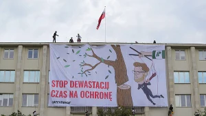 Akcja Greenpeace w Warszawie