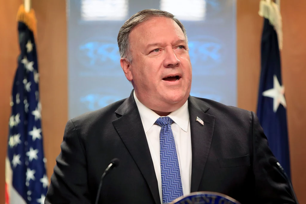 Odchodzący sekretarz stanu USA Mike Pompeo Odchodzący sekretarz stanu USA Mike Pompeo