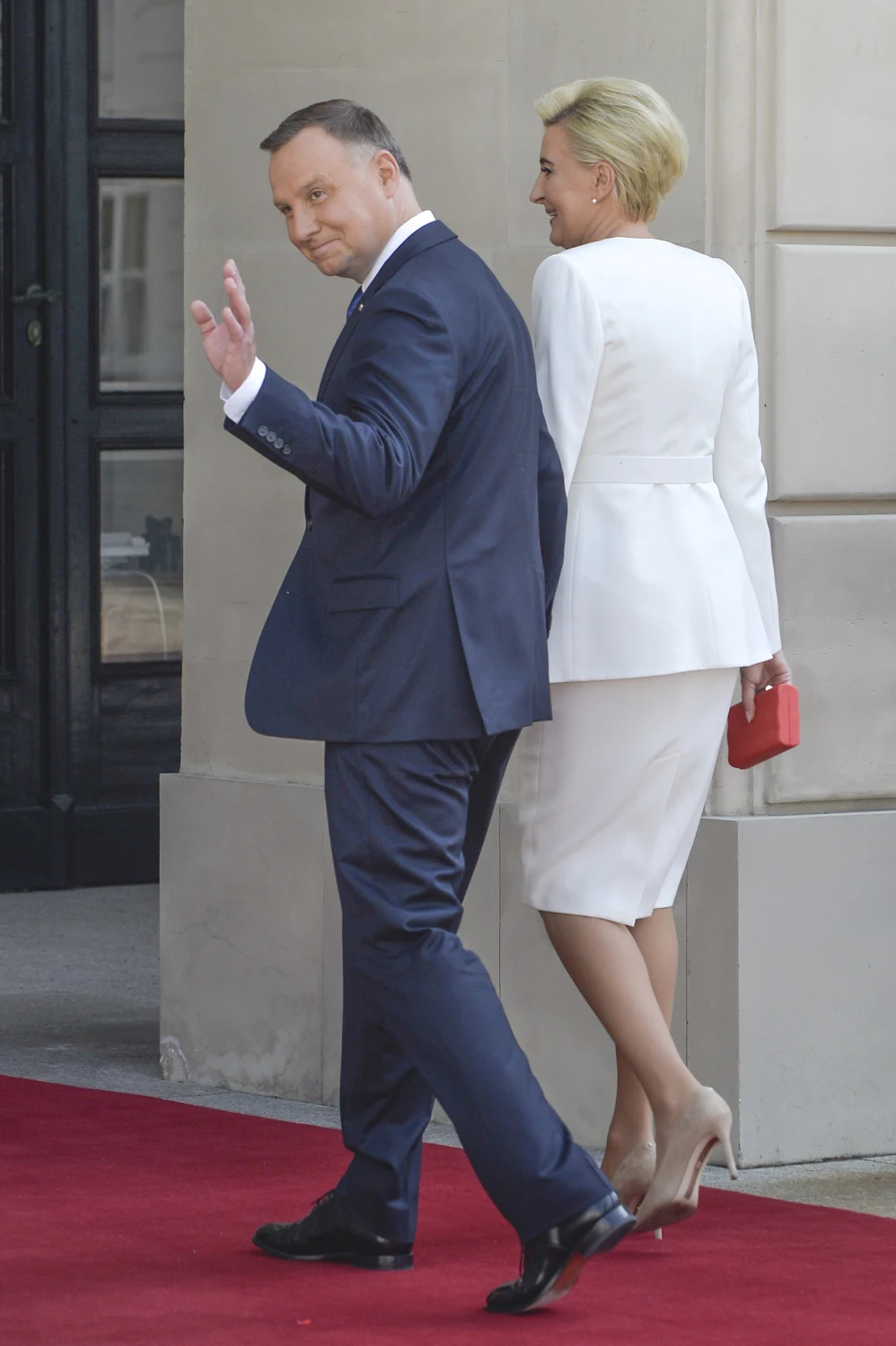 Andrzej Duda z żoną Agatą podczas zaprzysiężenia