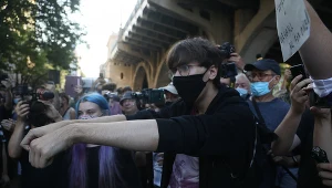 Margot podczas piątkowych protestów 