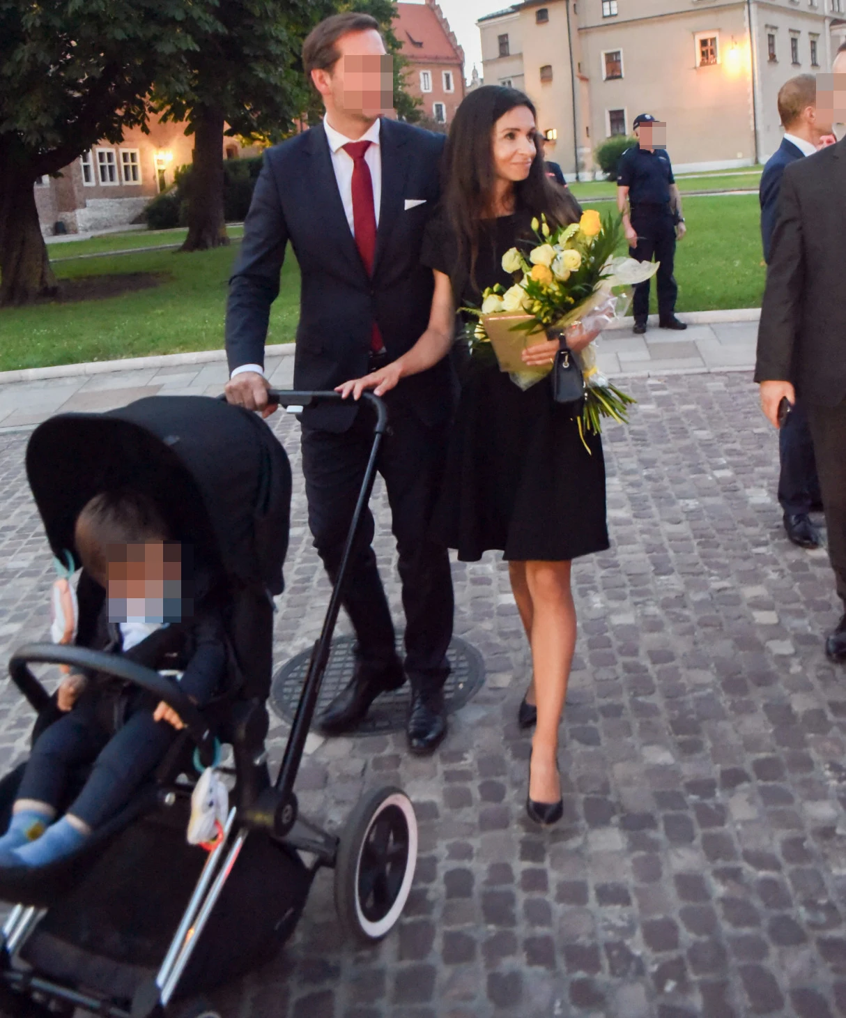 Marta Kaczyńska z mężem Piotrem i synem Stasiem