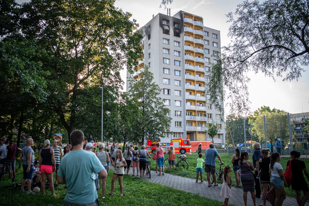 Blok, w którym doszło do pożaru