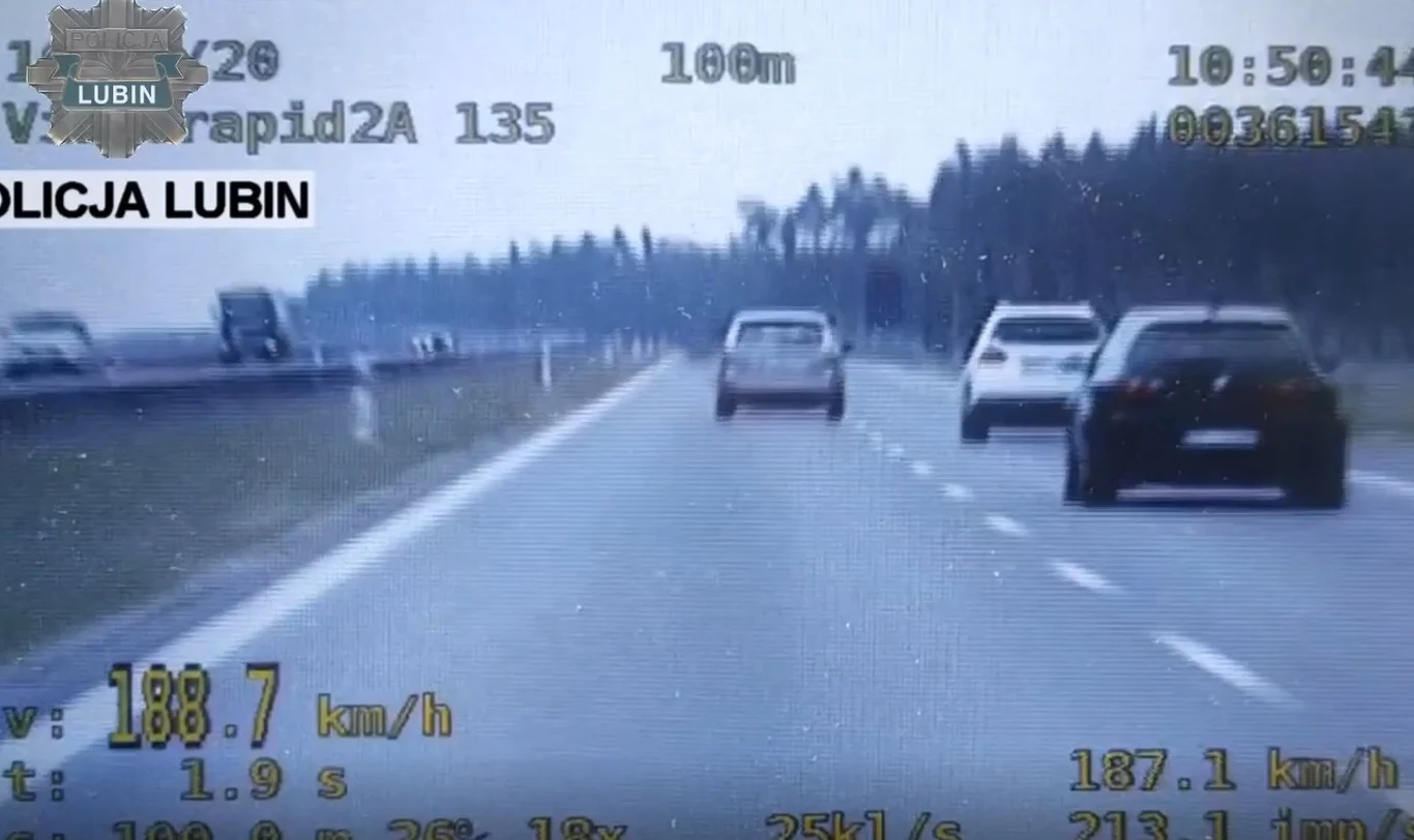 Kierowca jechał 189 km/h Kierowca jechał 189 km/h