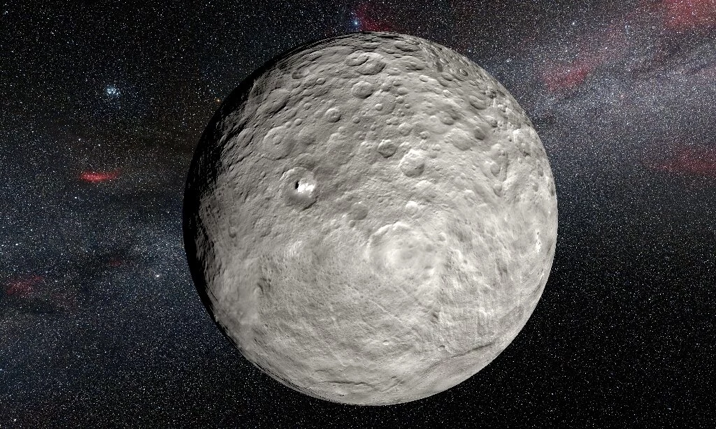 Ceres jest największym obiektem pasa planetoid i ma własną grawitację