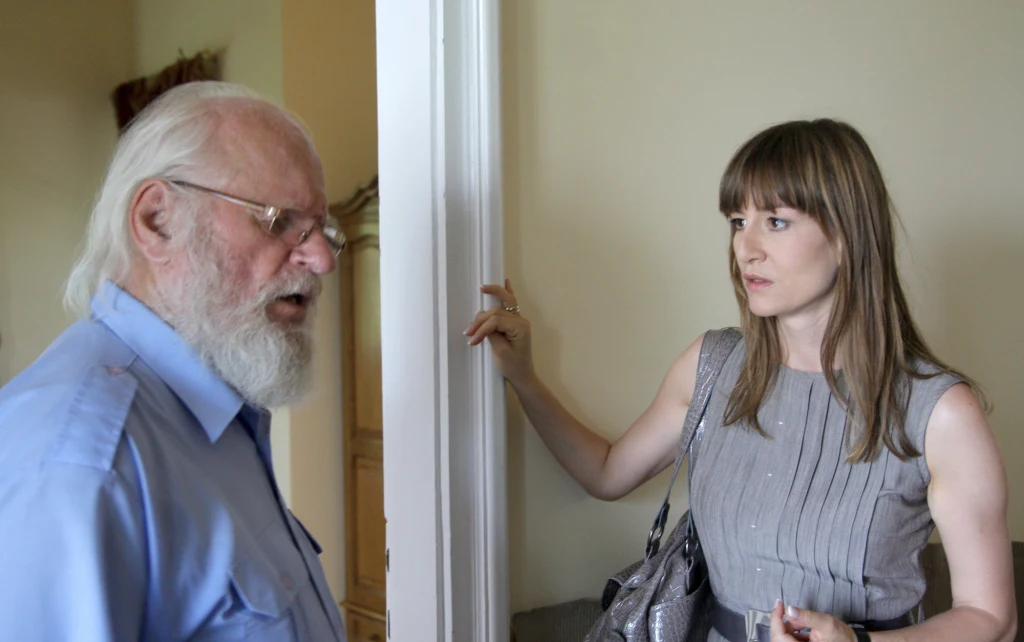 Aleksander Skowroński na planie filmu "Uwikłani"