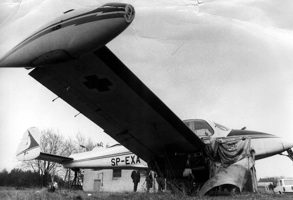 Uszkodzona w wyniku próby porwania w 1982 roku Morava z ZLS Zielona Góra