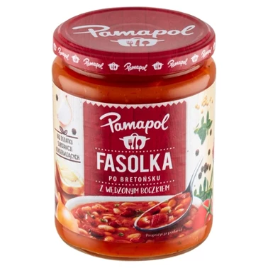 Pamapol Fasolka po bretońsku z wędzonym boczkiem 500 ml - 0