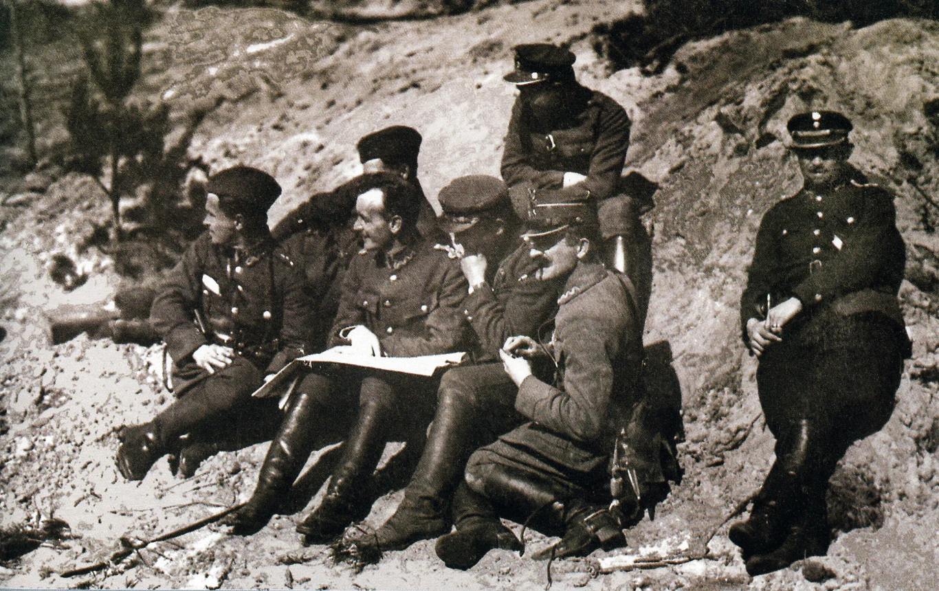 General Władysław Sikorski, narada z oficerami, sierpień 1920